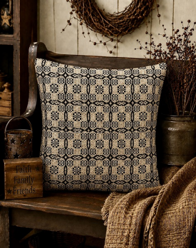 SARATOGA BLACK/TAN PILLOW 20X20 AVAIL SEPT 2026